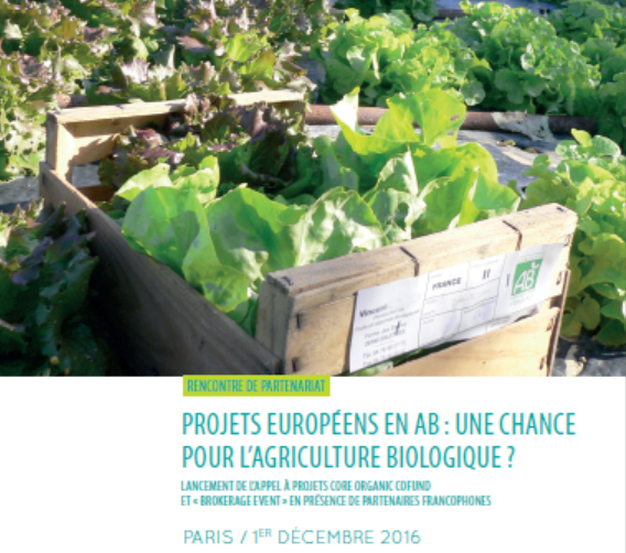 Colloque projets européens Core Organic Cofund
